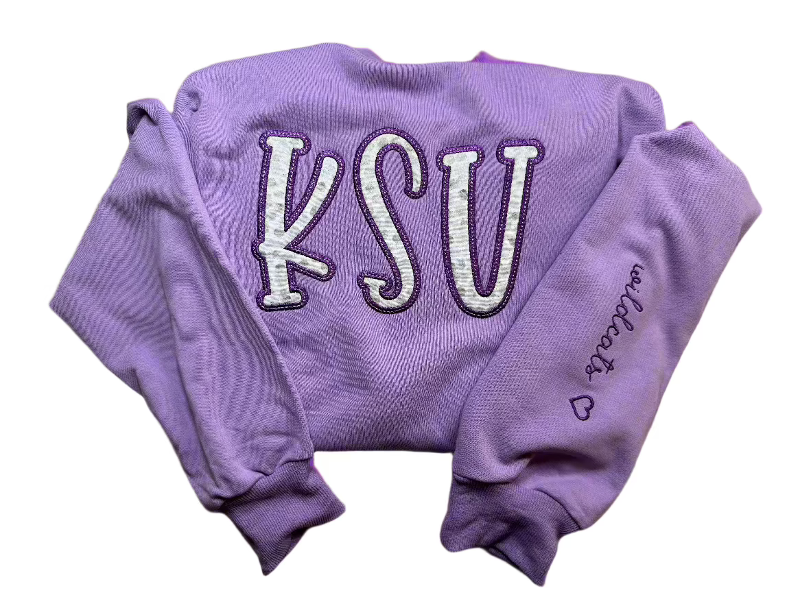 Kansas State applique sweatshirt