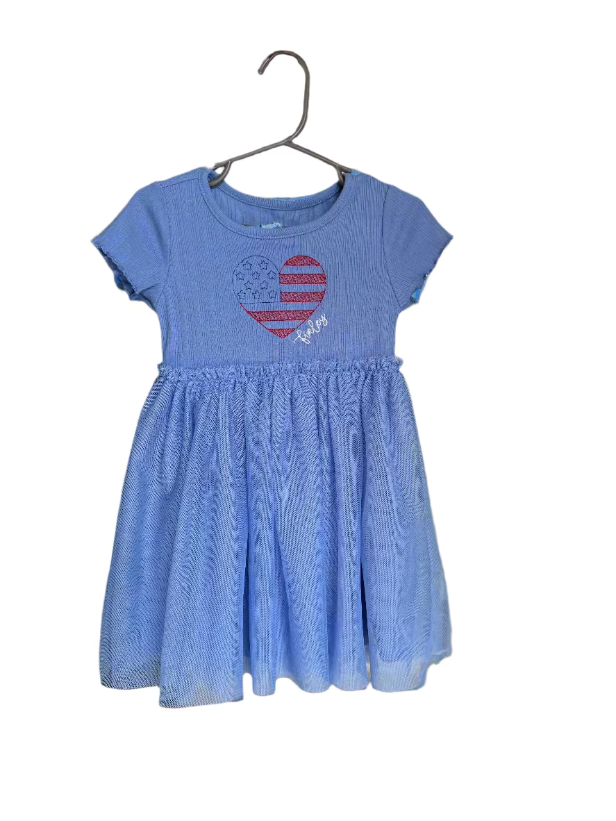 Kids 4th of July heart design customized