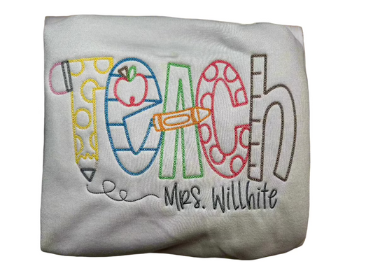 TEACH sweatshirt custom